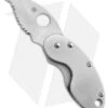 Spyderco Stainless Steel Cricket Folding Knife (1.875" Satin Full Serr) C29S 1 Spyderco Stainless Steel Cricket Folding Knife (1.875" Satin Full Serr) C29S -Spyderco Sales spyderco c29s serrated cricket