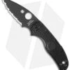 Spyderco Native 5 Lightweight S35VN Knife FRN (3" Black Full Serr) C41SBBK5 -Spyderco Sales spyderco c41sbbk5 cm