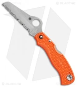 Spyderco Rescue 79 Mm Orange FRN Folding Knife (Satin SER) C45SOR