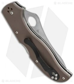 Spyderco Stretch 2 Knife Brown G-10 (3.5" Satin ZDP-189) C90GBNPE2 -Spyderco Sales spyderco c90gbnpe2 side cm