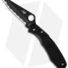 Spyderco Pacific Salt H-1 Knife Black FRN (3.81" Black Full Serr) C91SBBK -Spyderco Sales spyderco c91sbbk cm