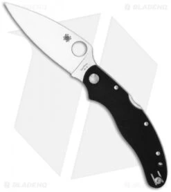 Spyderco Caly 3.5 Black G-10 Folding Knife (3.5" Satin Plain) C144GP