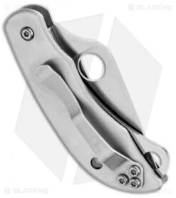 Spyderco ClipiTool Pocket Knife (2" Satin Plain/Serr) C176P&S -Spyderco Sales spyderco clipitiools satin plain c176ps blade serr side bhq 20631 jr