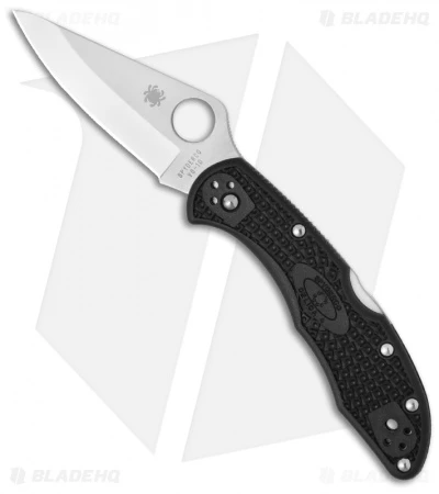 Spyderco Delica 4 Knife Black FRN Folder (2.88" Satin) C11PBK 3 Spyderco Delica 4 Knife Black FRN Folder (2.88" Satin) C11PBK