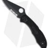 Spyderco Delica 4 Knife Tactical Black FRN Folder (2.88" Black Serr) C11PSBBK -Spyderco Sales spyderco delica c11psbbk
