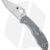 Spyderco Delica Aogami Super Blue Knife Gray FRN (2.88" Satin) C11FPGYE -Spyderco Sales spyderco delica flat super blue gray c11fpgye 2
