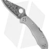 Spyderco Delica 4 Lockback Knife Titanium (2.95" Damascus) C11TIPD -Spyderco Sales spyderco delica ti damascus c11tipd