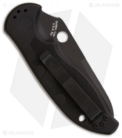 Spyderco Embassy Automatic Knife (3.13" Black Serr) C121BKPS 4 Spyderco Embassy Automatic Knife (3.13" Black Serr) C121BKPS - Image 2
