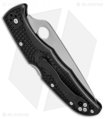 Spyderco Endura 4 Knife Flat Ground Black FRN (3.75" Satin) C10FPBK 4 Spyderco Endura 4 Knife Flat Ground Black FRN (3.75" Satin) C10FPBK - Image 2