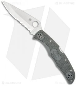 Spyderco Endura 4 Knife Foliage Green FRN (3.75" Satin Serr) C10PSFG