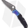 Spyderco Endura Sprint Blue Jigged Bone Knife (3.86" Damascus) C10JBBP -Spyderco Sales spyderco endura damascus c10jbbp