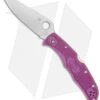 Spyderco Endura 4 Knife Flat Ground Purple FRN (3.75" Satin Plain) C10FPPR -Spyderco Sales spyderco endura flat ground purple c10fppr
