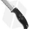 Spyderco Enuff Sheepfoot Fixed Blade Knife (2.75" Satin Serr) FB31SBK -Spyderco Sales spyderco enuff ser fb31sbk black