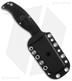 Spyderco Enuff Sheepfoot Fixed Blade Knife (2.75" Satin Serr) FB31SBK -Spyderco Sales spyderco enuff ser fb31sbk black sheath