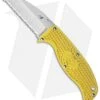 Spyderco Enuff Knife H1 Sheepsfoot Fixed Blade Yellow (2.75" Full Serr) FB31SYL -Spyderco Sales spyderco fixed serr yellow fb31syl enuff h1 serr