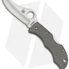 Spyderco Jester Knife Gray G-10 Sprint Run (1.92" Satin Plain) JGGYP -Spyderco Sales spyderco gray jester