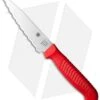 Spyderco 4" Serrated Paring Knife Red Sermollan K05SRD