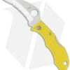 Spyderco Ladybug 3 Hawkbill Salt Knife Yellow FRN (1.875" Satin Serr) LYLS3HB -Spyderco Sales spyderco ladybug hawkbill salt lyls3hb