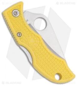 Spyderco Ladybug 3 Salt Knife Yellow FRN (1.94" Satin) LYLP3 5 Spyderco Ladybug 3 Salt Knife Yellow FRN (1.94" Satin) LYLP3 -Spyderco Sales spyderco ladybug salt lylp3 side