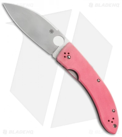 Spyderco Lum Large Chinese Folder Knife Pink G-10 (3.75" Satin) C143GPNP 3 Spyderco Lum Large Chinese Folder Knife Pink G-10 (3.75" Satin) C143GPNP
