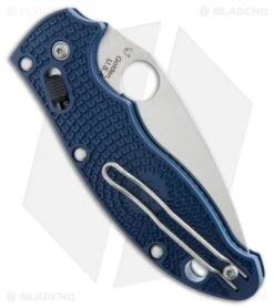 Spyderco Manix 2 S110V Knife Dark Blue FRCP (3.37" Satin) C101PDBL2 -Spyderco Sales spyderco manix 2 dark blue pin c101pdbl2 side
