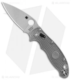 Spyderco Manix 2 Lightweight Knife Gray (3.375" Maxamet Stonewash) C101GPGY2