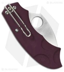 Spyderco Meerkat Knife Burgundy FRN (2" Satin Plain) C64JPBRG 5 Spyderco Meerkat Knife Burgundy FRN (2" Satin Plain) C64JPBRG -Spyderco Sales spyderco maroon meerkat back