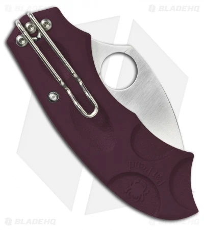 Spyderco Meerkat Knife Burgundy FRN (2" Satin Plain) C64JPBRG 4 Spyderco Meerkat Knife Burgundy FRN (2" Satin Plain) C64JPBRG - Image 2