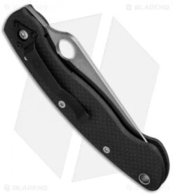 Spyderco Military Sprint Run Knife Carbon Fiber (4" Satin 52100) C36CFP52100 -Spyderco Sales spyderco military cf c36cfp52100 cm side