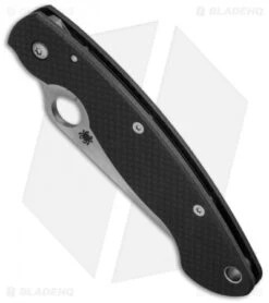 Spyderco Military Sprint Run Knife Carbon Fiber (4" Satin 52100) C36CFP52100 -Spyderco Sales spyderco military cf c36cfp52100 cm spine