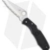 Spyderco Pacific Salt H-1 Knife C91SBK Black FRN (3.81" Satin Serr) -Spyderco Sales spyderco pacific c91sbk