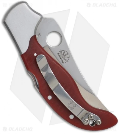 Spyderco Persian Lockback Knife Red G-10 (3.5" Satin) C83GPRD 4 Spyderco Persian Lockback Knife Red G-10 (3.5" Satin) C83GPRD - Image 2