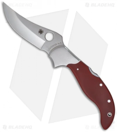 Spyderco Persian Lockback Knife Red G-10 (3.5" Satin) C83GPRD 3 Spyderco Persian Lockback Knife Red G-10 (3.5" Satin) C83GPRD
