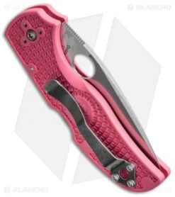 Spyderco Native 5 Lightweight Lockback Knife Pink FRN (3" Satin S30V) C41PPN5 -Spyderco Sales spyderco pink c41ppn5 side cm
