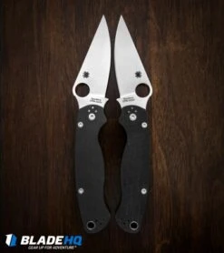 Spyderco Paramilitary 2 Left Handed Knife G-10 (3.4" Satin S45VN) C81GPLE2 -Spyderco Sales spyderco pm2 left hand BHQ 50821 right hand BHQ 7920 dl