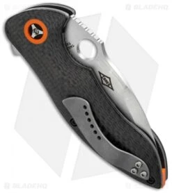Spyderco Rubicon Flipper Liner Lock Knife Carbon Fiber (3" Satin) C187CFP -Spyderco Sales spyderco rubicon pin c187cfp side