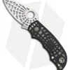 Spyderco "S" Black Folding Knife (Satin Plain) C109BKP -Spyderco Sales spyderco s black