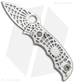 Spyderco "S" Silver Folding Knife (Satin Plain) C109SLP