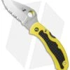 Spyderco Snap-It Salt Knife Yellow FRN (2.9" Satin Full Serr) C26SYL -Spyderco Sales spyderco snap it h1 ser c26syl cm