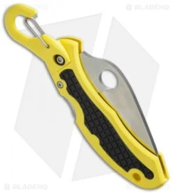 Spyderco Snap-It Salt Knife Yellow FRN (2.9" Satin Full Serr) C26SYL -Spyderco Sales spyderco snap it h1 ser c26syl side cm
