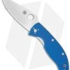 Spyderco Tenacious Folding Knife Blue G-10 (3.375" Satin) C122GPBL -Spyderco Sales spyderco tenacious blue c122gpbl