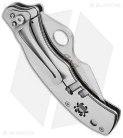 Spyderco Volpe Frame Lock Knife Stainless Steel/Olivewood (3.4" Satin) C99P -Spyderco Sales spyderco volpe c99p side cm