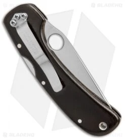 Spyderco Wayne Goddard Small Lock Back Knife Brown Micarta (2.9" Satin Serr) -Spyderco Sales spyderco wayne goddard small brown BHQ 37228 er side