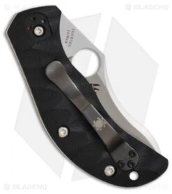 Spyderco Knives Anso Zulu Knife W/ Black G-10 (3" Satin Plain) C145GP -Spyderco Sales spyderco zulu jens anso c145gp back